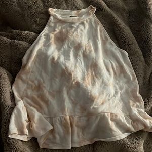 pink tie die tank top